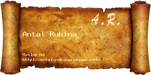 Antal Rubina névjegykártya