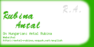 rubina antal business card